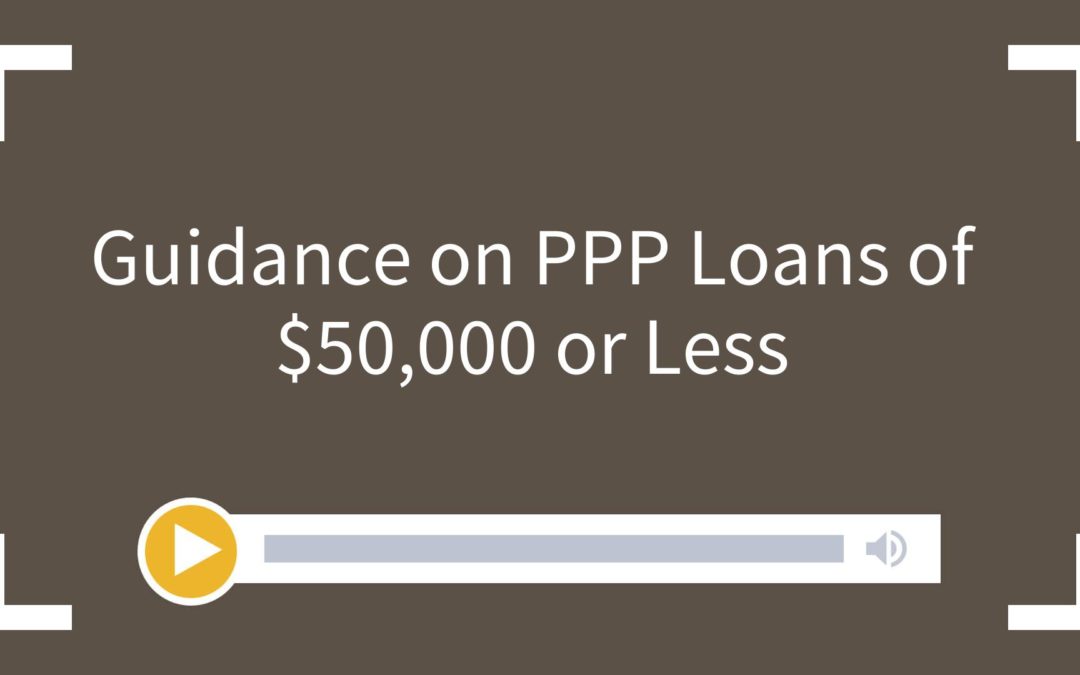 Guidance on PPP Loans of $50,000 or Less
