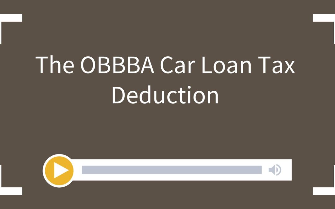 The OBBBA Car Loan Tax Deduction